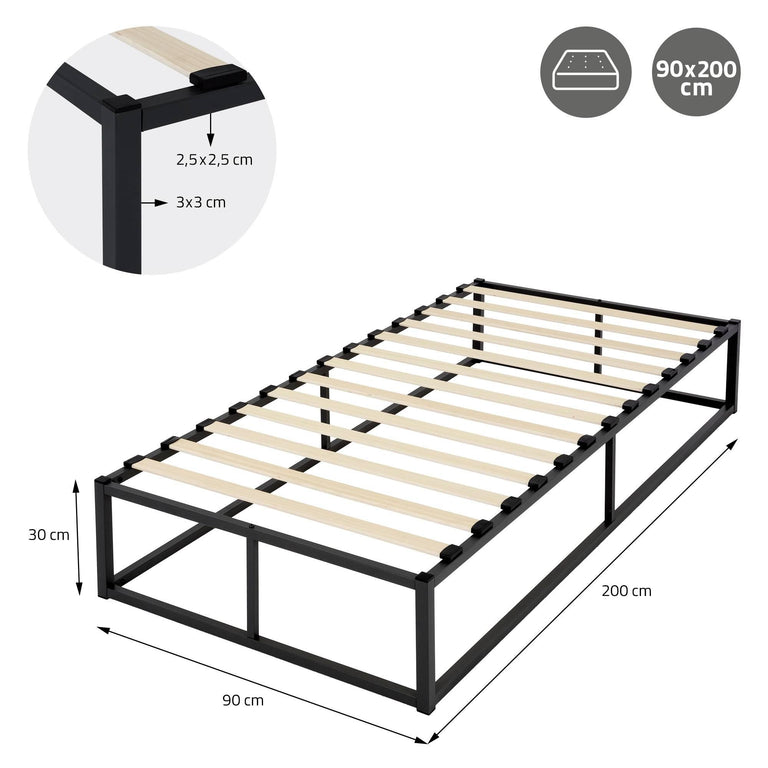 Bedframe Peter met matras 120 x 200 cm