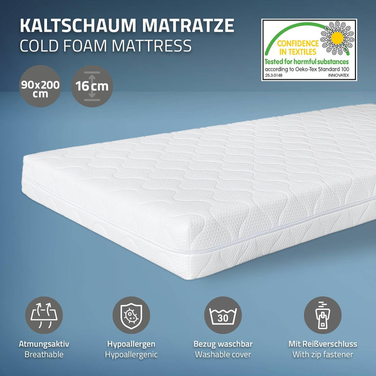 Bedframe Peter met matras 120 x 200 cm