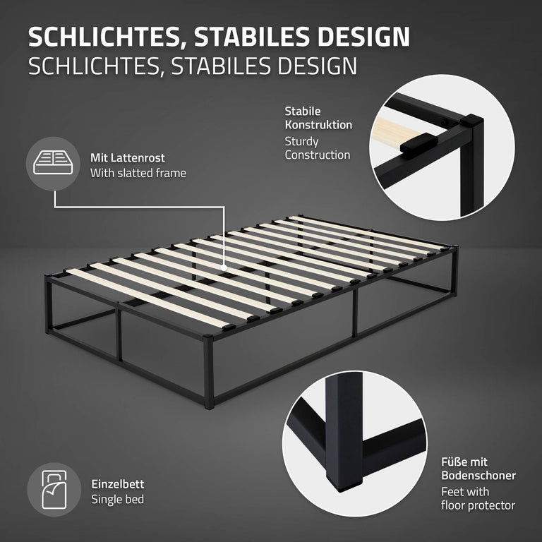 Bedframe Peter met matras 120 x 200 cm