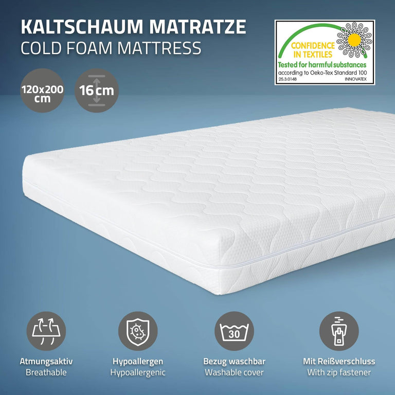 Bedframe Peter met matras 120 x 200 cm