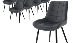 Set van 8 eetkamerstoelen Bea velvet