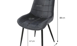 Set van 8 eetkamerstoelen Bea velvet