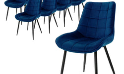 Set van 8 eetkamerstoelen Bea velvet