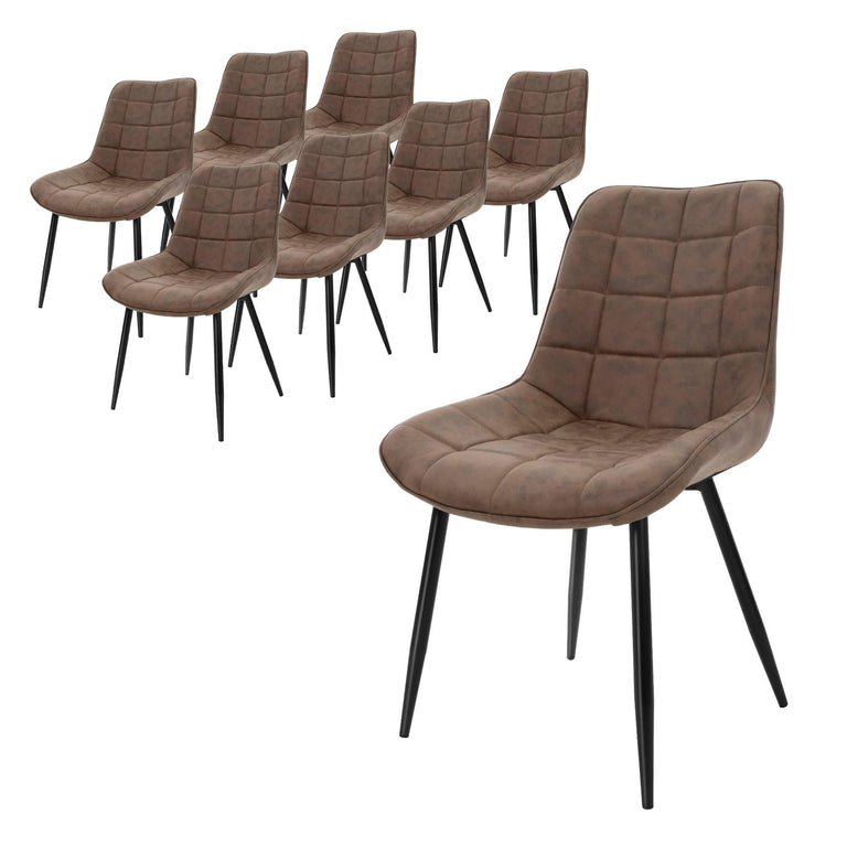 Set van 8 eetkamerstoelen Bea velvet