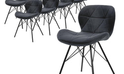 Set van 8 eetkamerstoelen Connor velvet