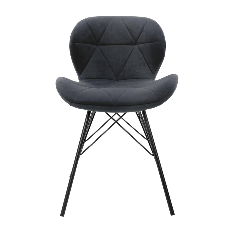 Set van 8 eetkamerstoelen Connor velvet