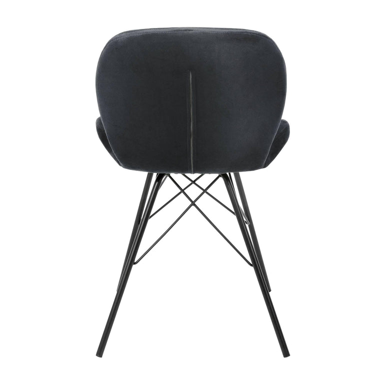 Set van 8 eetkamerstoelen Connor velvet