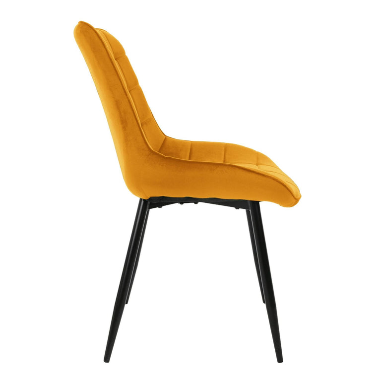 Set van 6 eetkamerstoelen Bea velvet