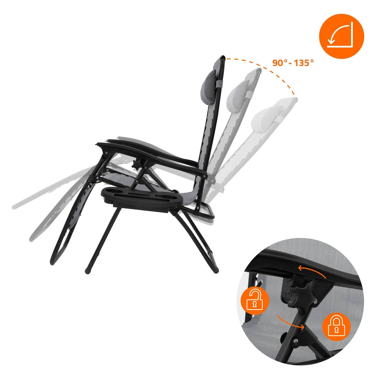 Ligstoel set Zero Gravity 3-delig