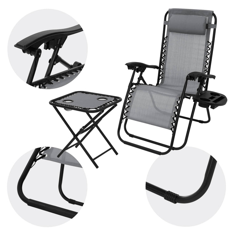 Ligstoel set Zero Gravity 3-delig