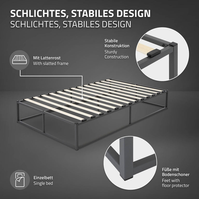 Bedframe Peter met matras 120 x 200 cm