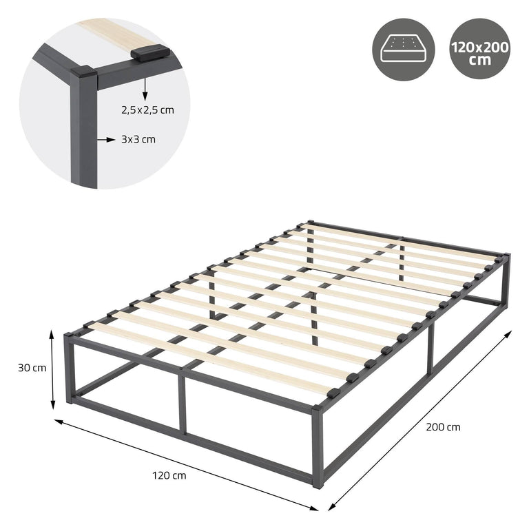 Bedframe Peter met matras 120 x 200 cm