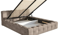 Tilly bedframe chenille met opbergvak 160 x 220 cm