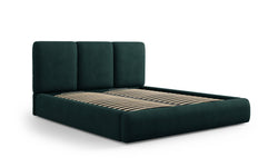 Bedframe Horizon met hoofdbord en opbergruimte chenille 160 x 200 cm