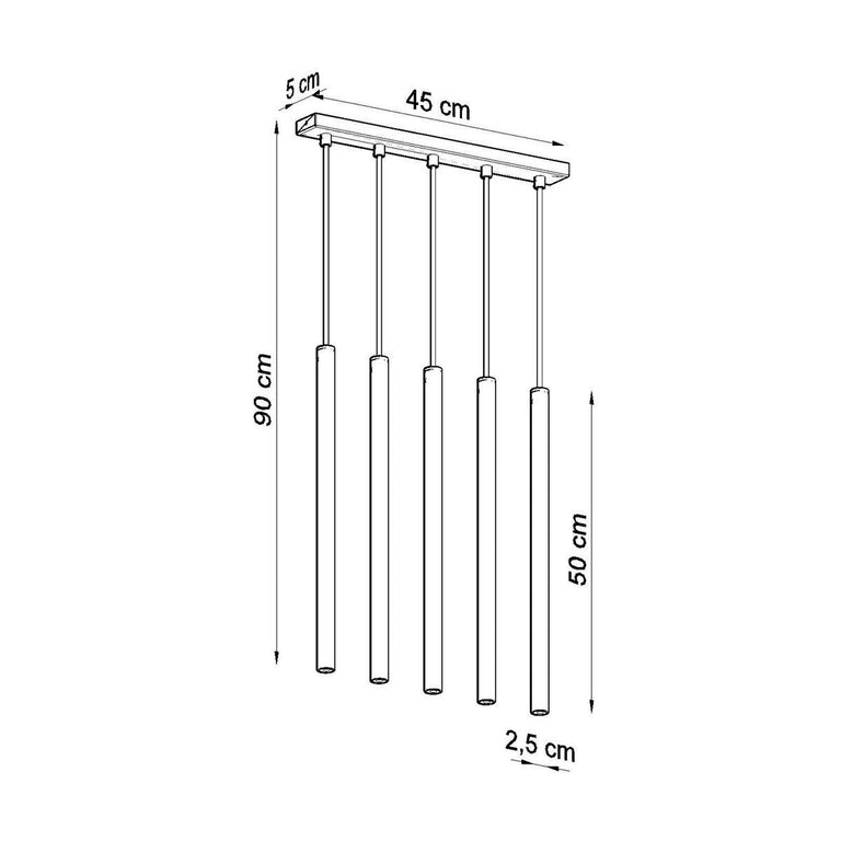 Hanglamp Pastelo 5-lichts