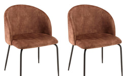 Set van 2 eetkamerstoelen Augustin velvet