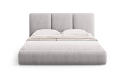 Bedframe Nicolas chenille met opbergruimte en hoofdbord 160 x 200 cm