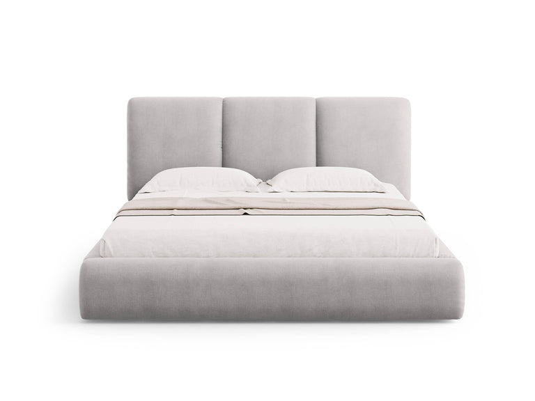 Bedframe Nicolas chenille met opbergruimte en hoofdbord 160 x 200 cm