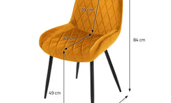 Set van 2 eetkamerstoelen Mana velvet