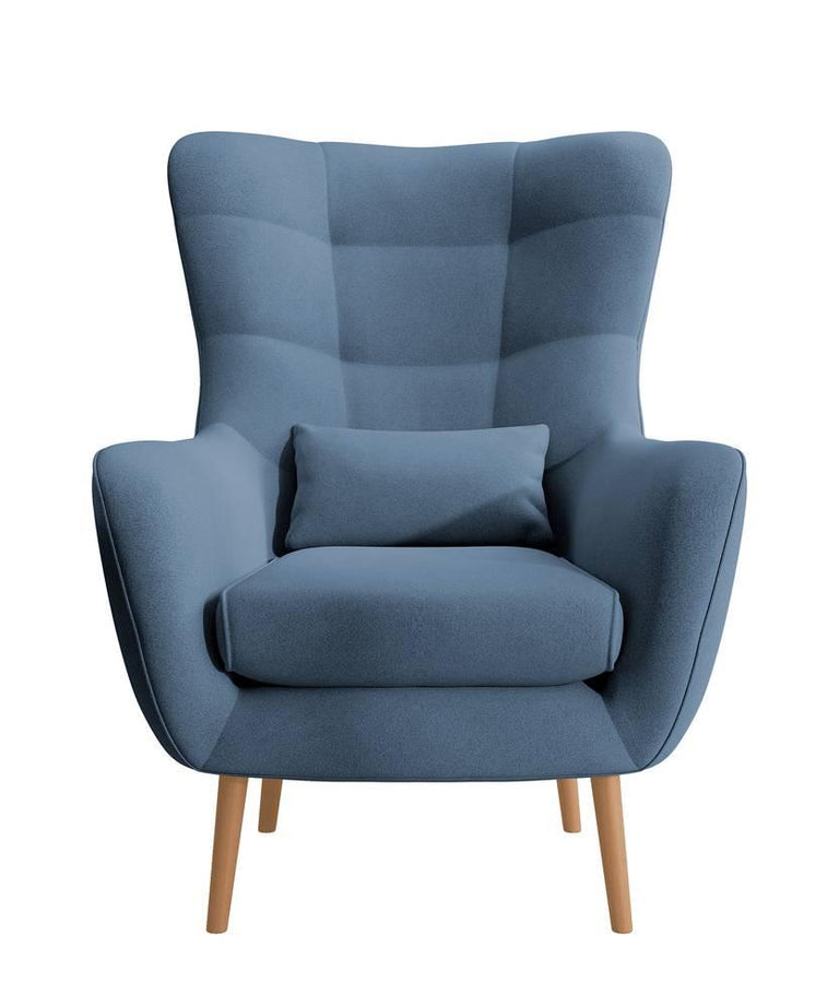 Fauteuil met hocker Verdiro velvet