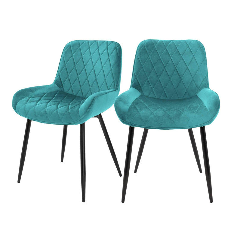 Set van 2 eetkamerstoelen Mana velvet