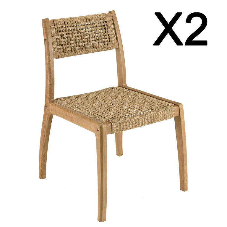 Set van 2 tuinstoelen Valeria - Synthetisch Rotan