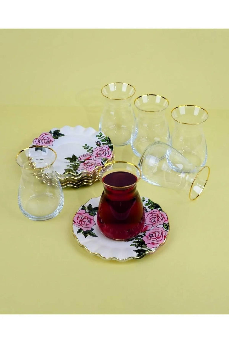 hermia-12-delige theeset flora-multicolour--glas-servies-koken & tafelen2