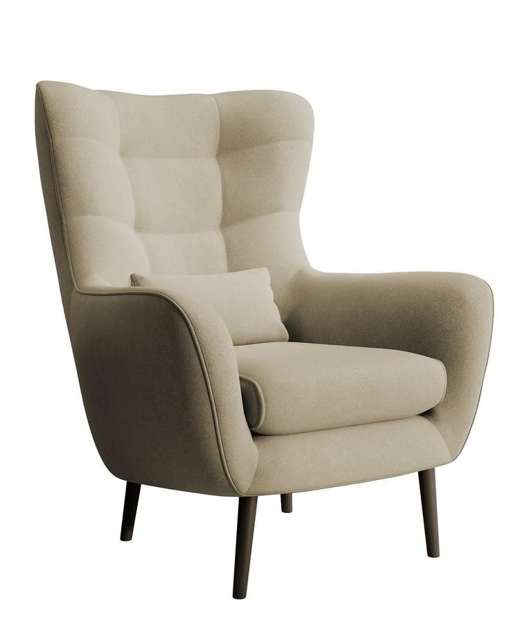 Fauteuil met hocker Verdiro velvet