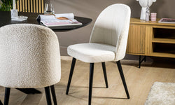 Set van 2 eetkamerstoelen Leona bouclé