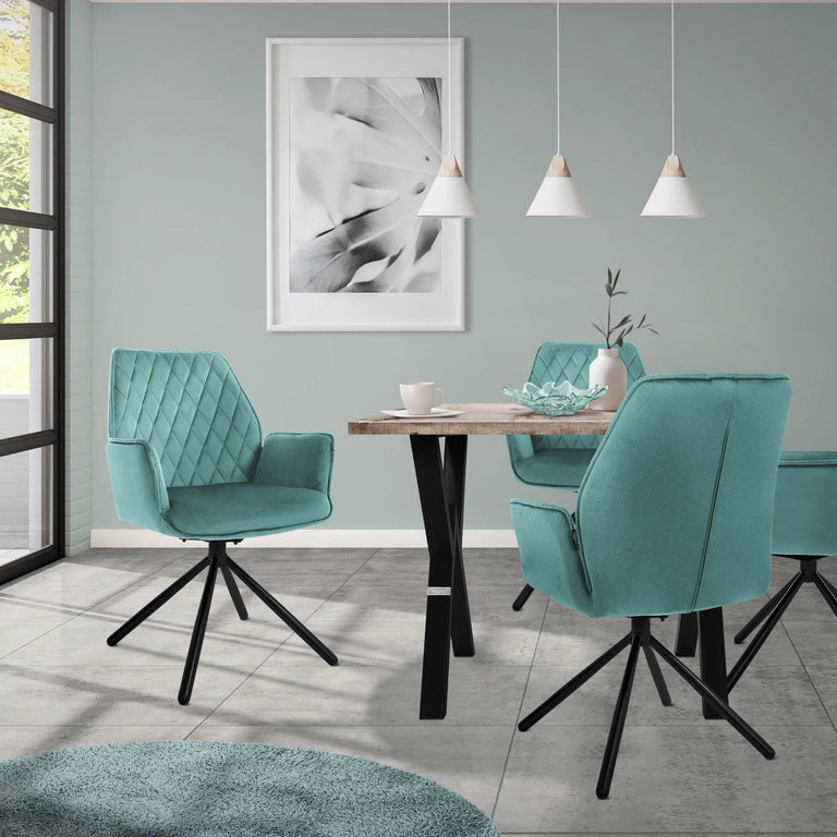 Set van 2 eetkamerstoelen Hale velvet