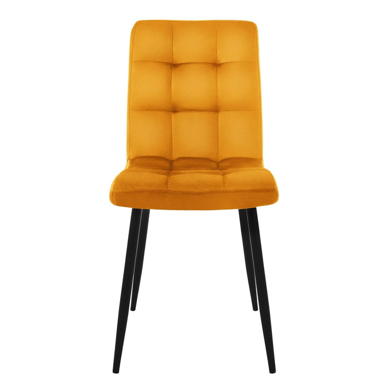 Set van 4 eetkamerstoelen Quinn velvet