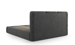 Bedframe Nicolas chenille met opbergruimte en hoofdbord 140 x 200 cm