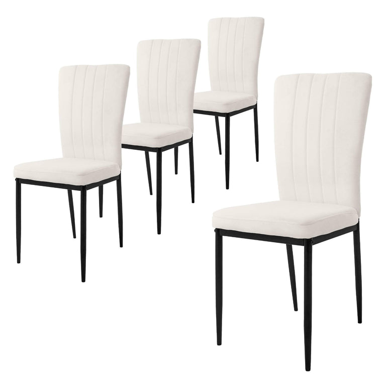 Set van 4 eetkamerstoelen Garcia velvet