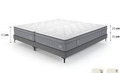 sia-home-set-van2matrassen onesleep en 2 bedframes celeste-wit-geweven-stof-bedden- matrassen-meubels4