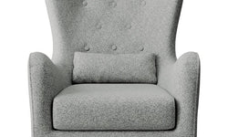 Fauteuil met hocker Casara bouclé