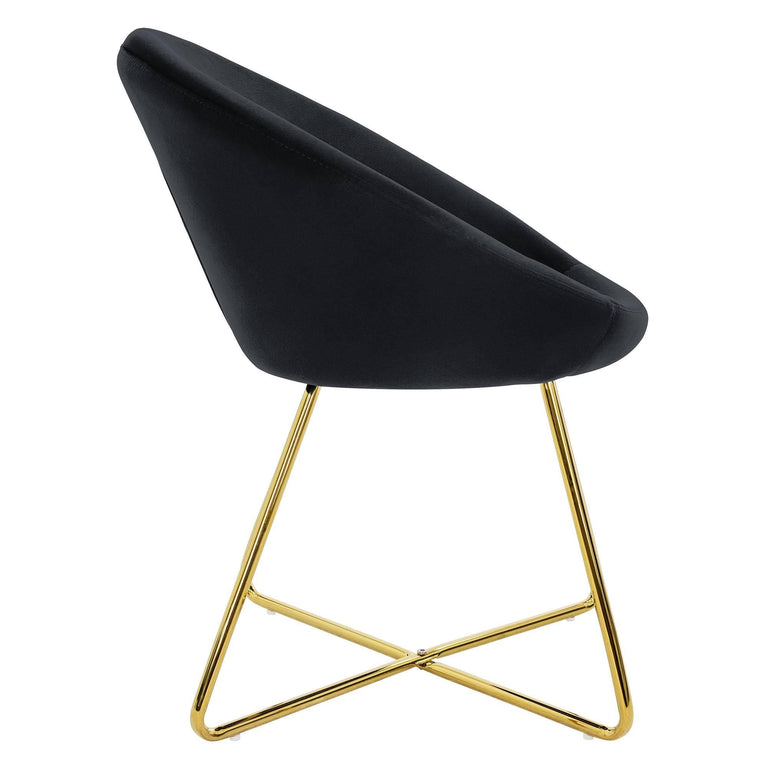 Set van 2 eetkamerstoelen Clair velvet