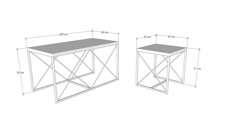 Set van 3 salontafels Defne