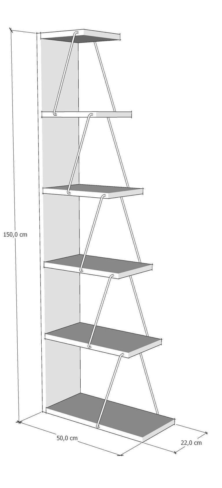 Set van salontafel en wandrekken Epsiolon