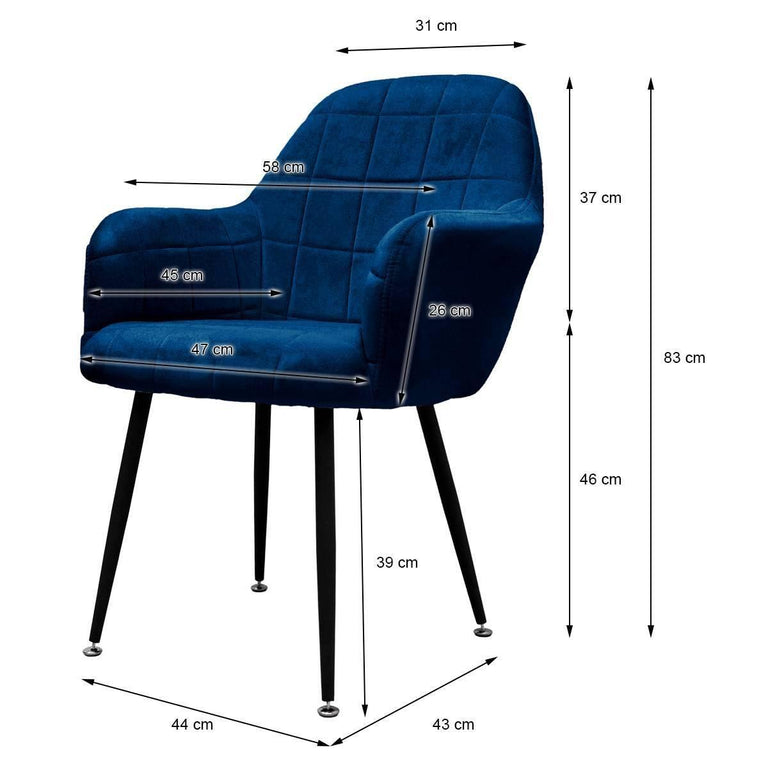 Set van 4 eetkamerstoelen Apollo