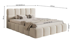 Bedframe Chloe met opbergvak 160 x 200 cm