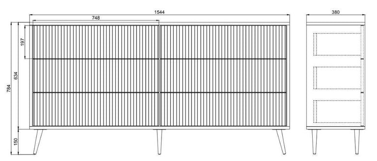 Dressoir Giulia 6 lades