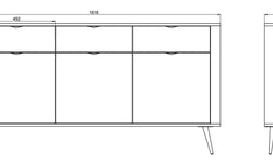 Dressoir Olivia 3 deurs 3 lades