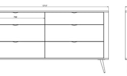 Dressoir Olivia 6 lades