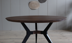 Eettafel Walnut Rond