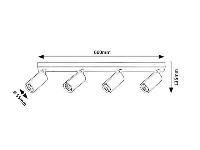 4-lichts spotlamp Solo