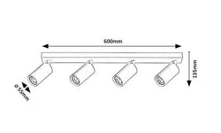 4-lichts spotlamp Solo