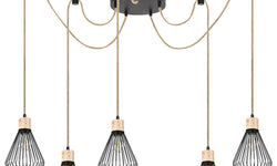 5-lichts hanglamp Farfalle