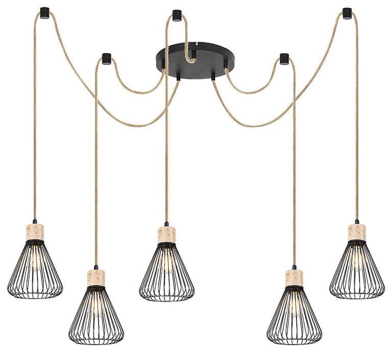 5-lichts hanglamp Farfalle