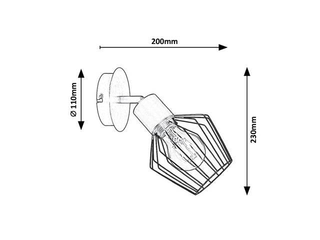 Zwarte wandlamp Belano