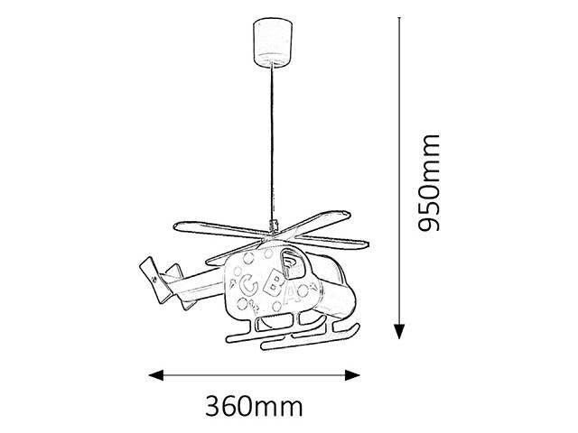 Kinderhanglamp Helicopter